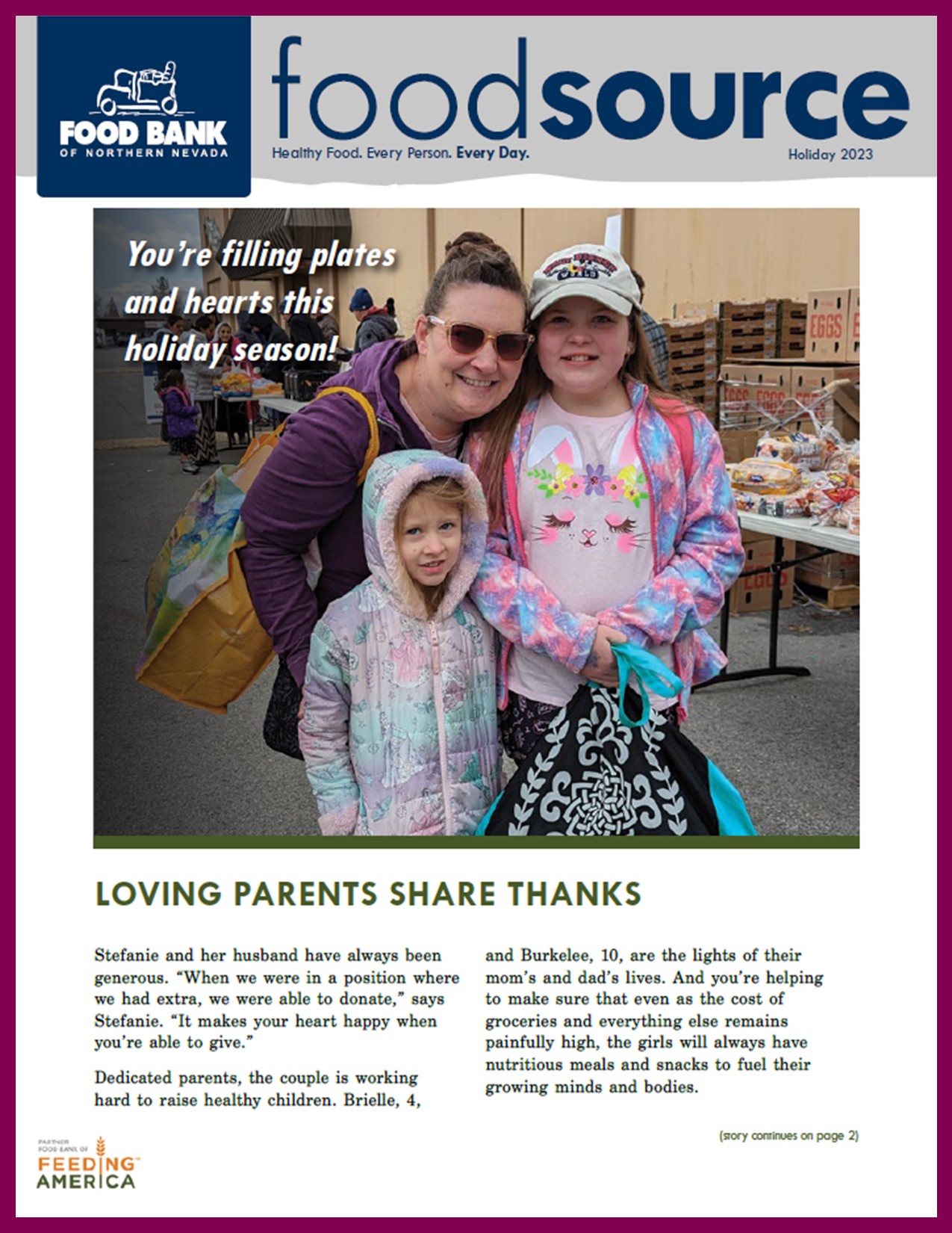Noviembre 2022 Food Source Newsletter | Food Bank of Northern Nevada